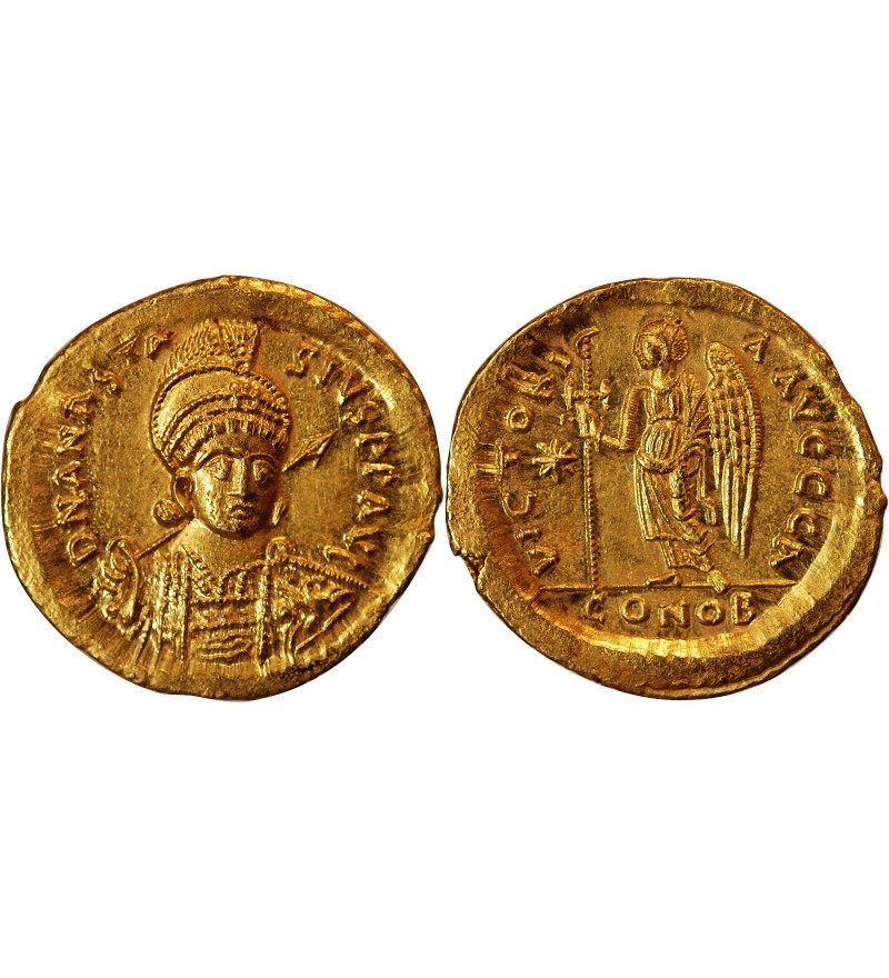 ANASTASE I - SOLIDUS OR CONSTANTINOPLE 491 / 518