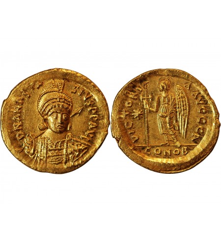 ANASTASE I - SOLIDUS OR CONSTANTINOPLE 491 / 518