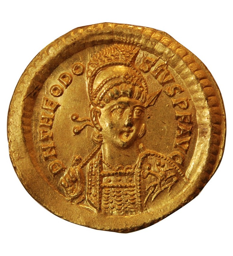 THEODOSE II - SOLIDUS OR CONSTANTINOPLE 402 / 450