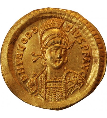 THEODOSE II - SOLIDUS OR CONSTANTINOPLE 402 / 450