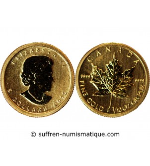 CANADA, FEUILLE D'ERABLE - 1/10 ONCE OR 2013
