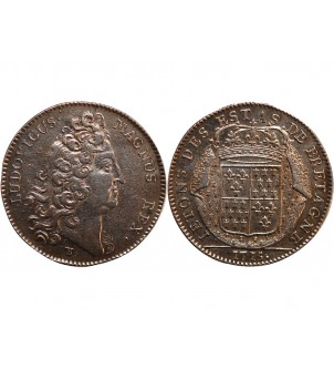 ETATS DE BRETAGNE, LOUIS XIV - JETON ARGENT 1715 SAINT-BRIEUC 2