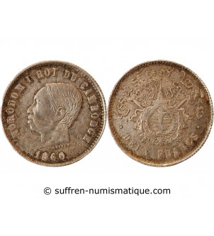 CAMBODGE, NORODOM Ier - 2 FRANCS 1860