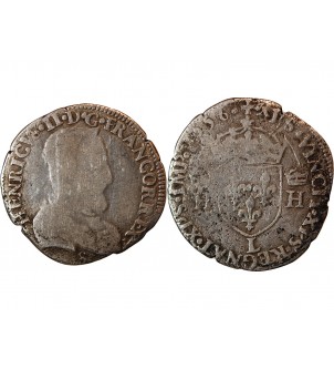 HENRI II - 1/2 TESTON ARGENT1556 L BAYONNE 2