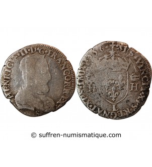 HENRI II - 1/2 TESTON ARGENT1556 L BAYONNE