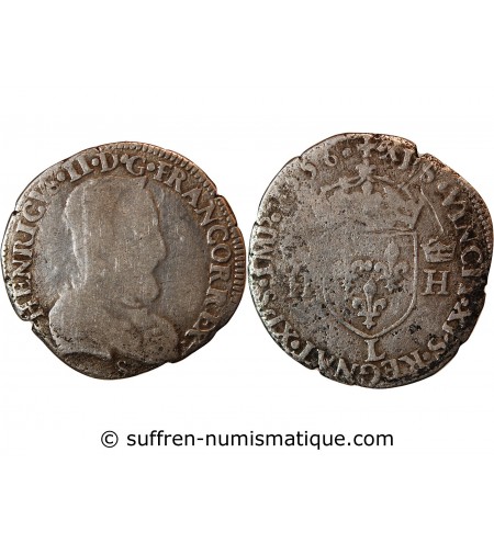 HENRI II - 1/2 TESTON ARGENT1556 L BAYONNE