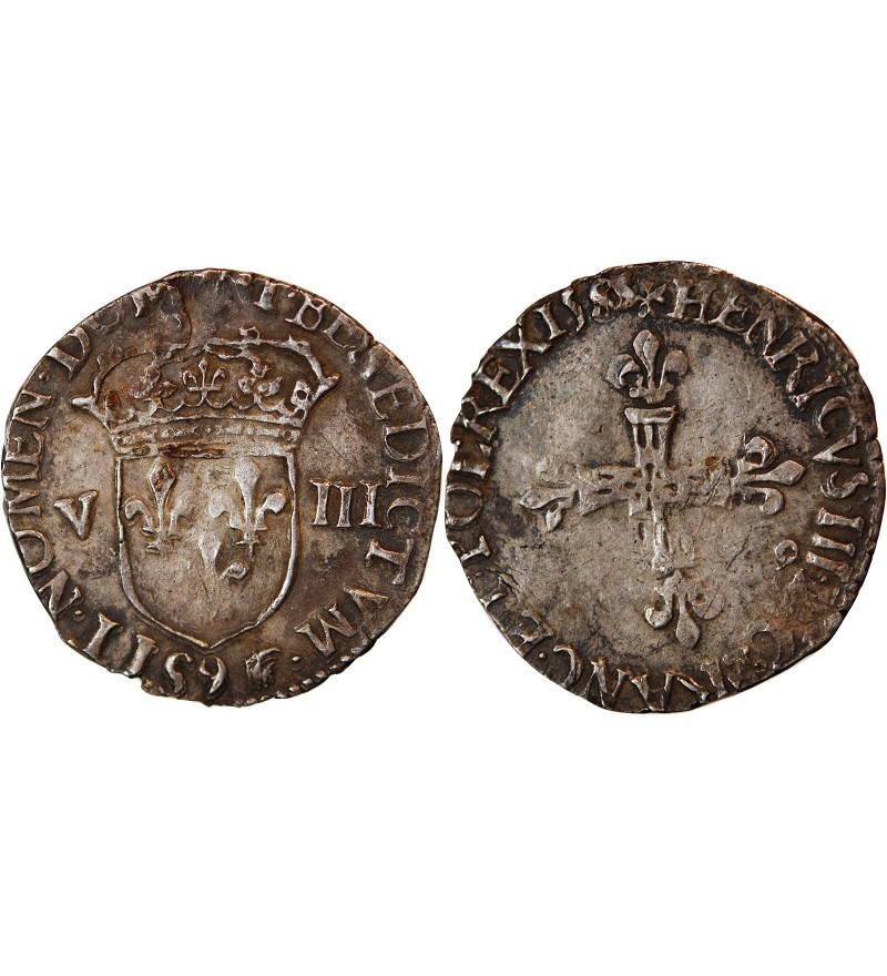 HENRI III - FRANC ARGENT 1578 H LA ROCHELLE