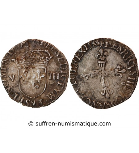 HENRI III - FRANC ARGENT 1578 H LA ROCHELLE