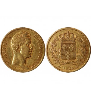 CHARLES X﻿ - 40 FRANCS OR 1828 A PARIS﻿ 2