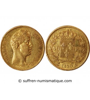 CHARLES X﻿ - 40 FRANCS OR 1830 A PARIS﻿