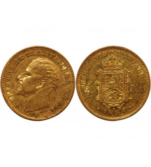 BULGARIE, FERDINAND Ier - 20 LEVA OR 1894 2
