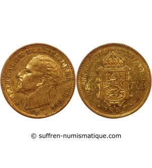 BULGARIE, FERDINAND Ier - 20 LEVA OR 1894