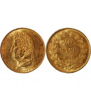LOUIS PHILIPPE﻿ - 20 FRANCS OR 1844 W LILLE 2