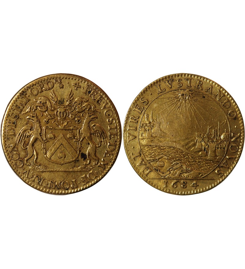 ILE DE FRANCE, Auguste Robert de Pomereu - JETON Laiton 1684﻿