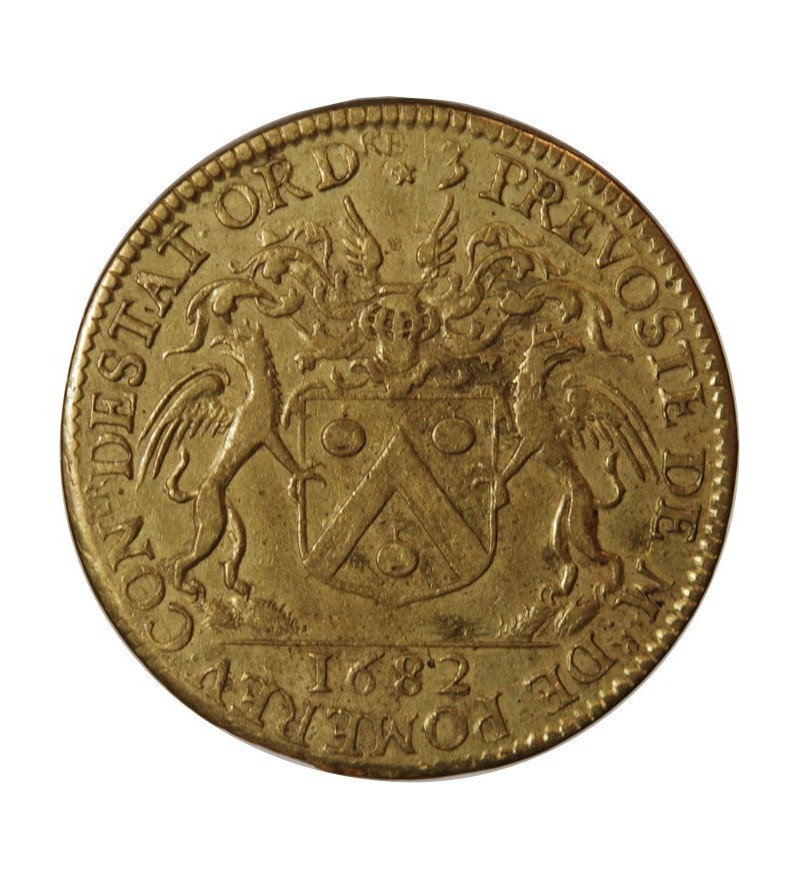 ILE DE FRANCE, Auguste Robert de Pomereu - JETON Laiton 1682