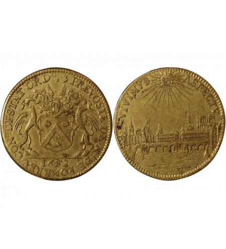 ILE DE FRANCE, Auguste Robert de Pomereu - JETON Laiton 1682