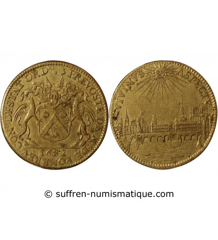 ILE DE FRANCE, Auguste Robert de Pomereu - JETON Laiton 1682