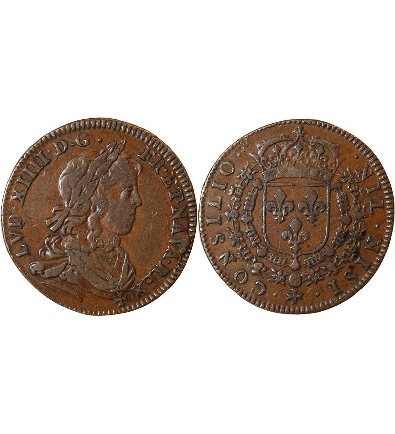 CONSEIL DU ROI, LOUIS XIV - JETON Cuivre