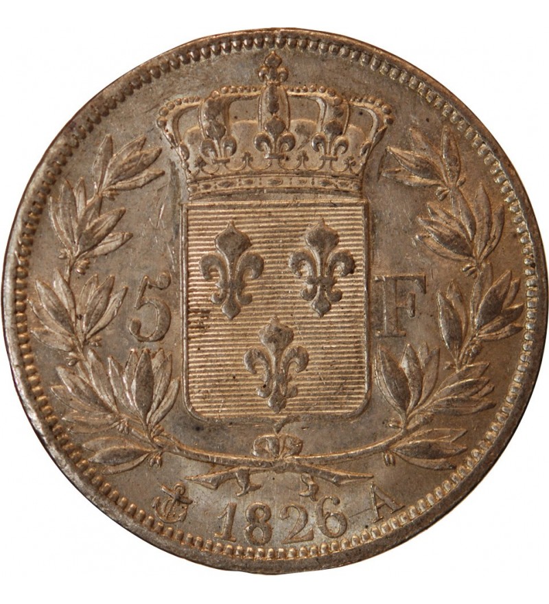 CHARLES X - 5 FRANCS ARGENT 1826 A PARIS