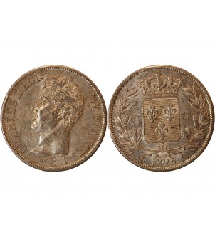CHARLES X - 5 FRANCS ARGENT 1825 A PARIS 2