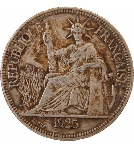 INDOCHINE FRANCAISE - PIASTRE ARGENT 1925 PARIS