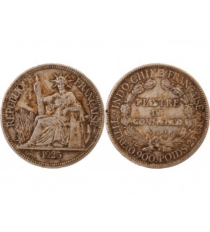 INDOCHINE FRANCAISE - PIASTRE ARGENT 1925 PARIS 2