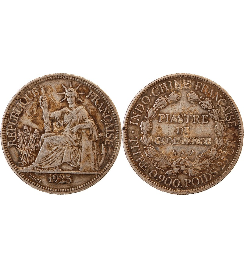 INDOCHINE FRANCAISE - PIASTRE ARGENT 1925 PARIS