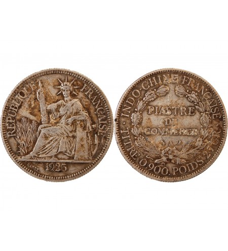 INDOCHINE FRANCAISE - PIASTRE ARGENT 1925 PARIS