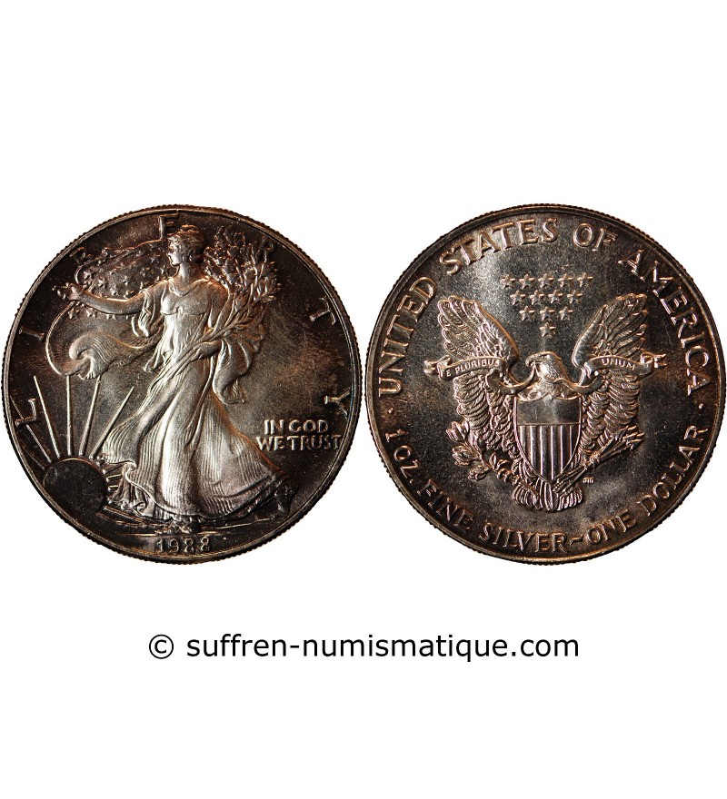 USA - ONCE LIBERTY ARGENT 1988