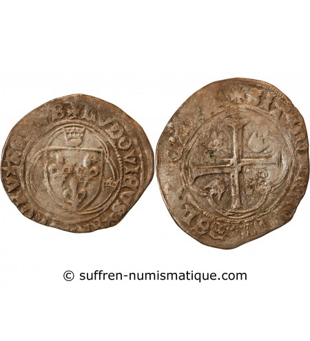 LOUIS XI - BLANC A LA COURONNE 1461 / 1483 BOURGES