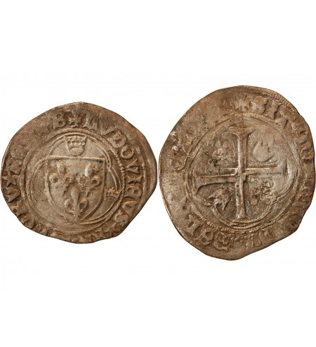 LOUIS XI - BLANC A LA COURONNE 1461 / 1483 BOURGES