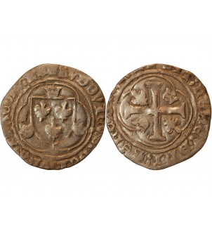 LOUIS XI - BLANC A LA COURONNE 1461 / 1483 POITIERS 2