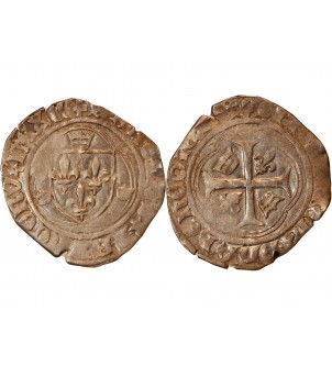 CHARLES VIII - BLANC A LA COURONNE 1422 / 1461 LA ROCHELLE 2