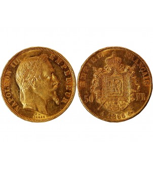 NAPOLEON II﻿I - 50 FRANCS OR 1866 A PARIS 2