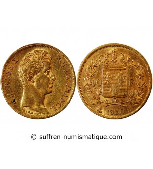 CHARLES X﻿ - 40 FRANCS OR 1830 A PARIS﻿