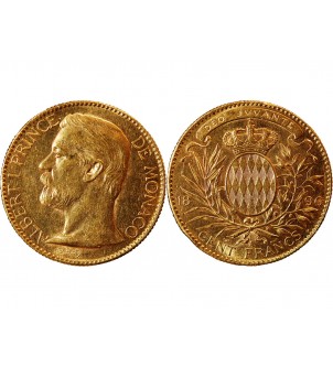 MONACO, ALBERT Ier - 100 FRANCS OR 1896 A PARIS﻿ 2