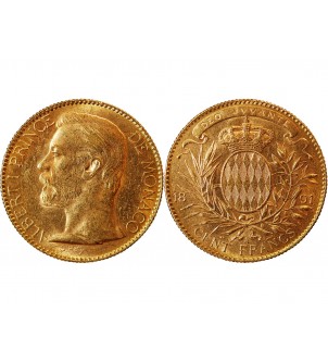 MONACO, ALBERT Ier - 100 FRANCS OR 1891 2