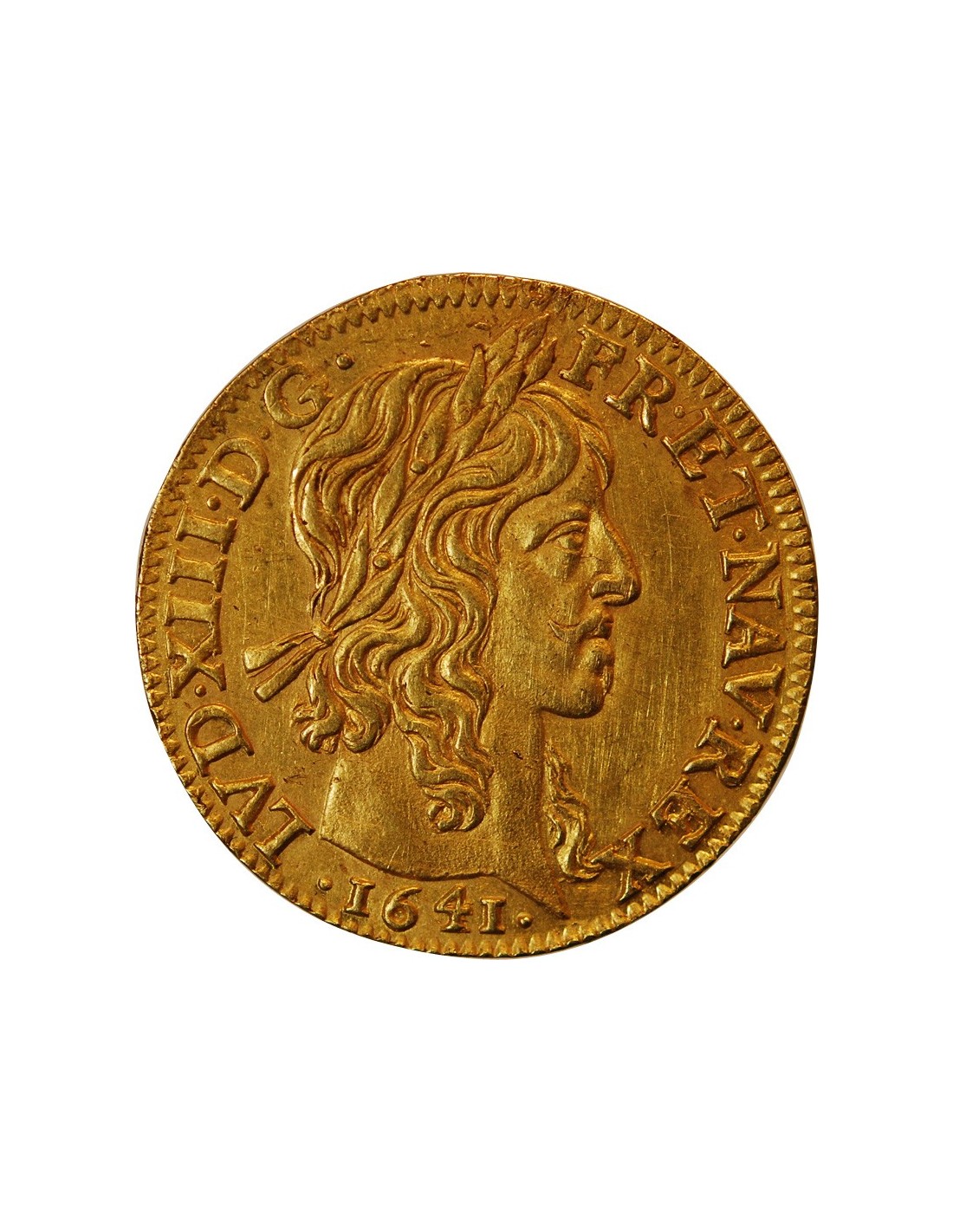 LOUIS XIII - LOUIS D'OR A LA MECHE LONGUE 1641 A PARIS R2, Or, TTB+ ...