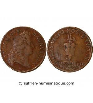 ILE DE FRANCE, Henri de Fourcy, prévôt des marchands - JETON Cuivre 