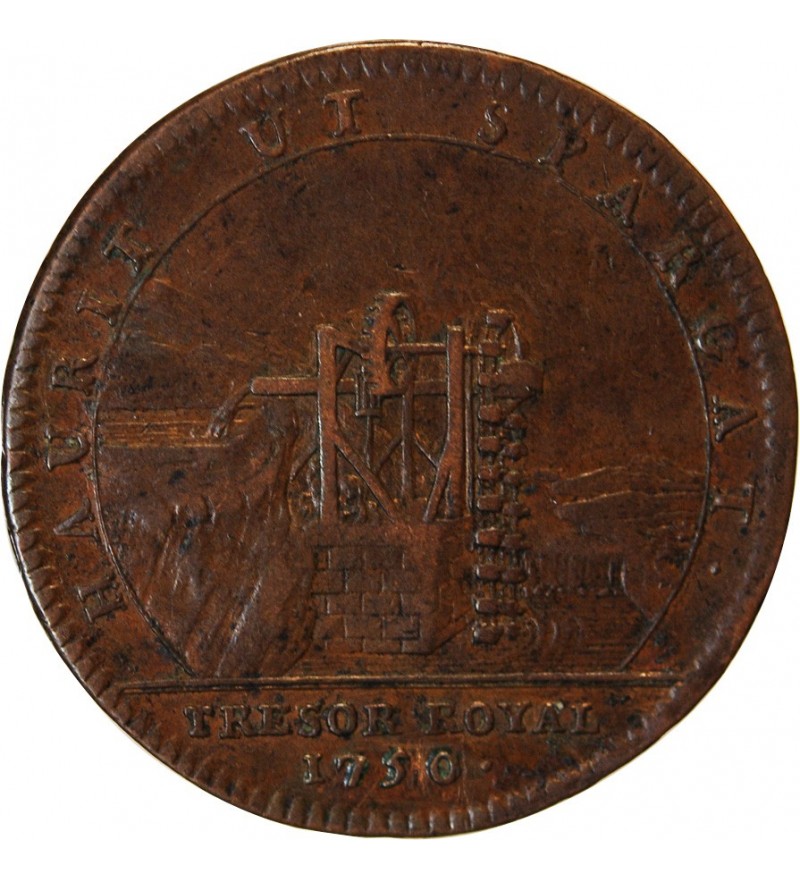 TRESOR ROYAL, LOUIS XV - JETON Cuivre 1750