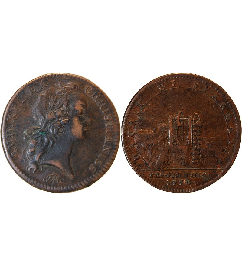 TRESOR ROYAL, LOUIS XV - JETON Cuivre 1750