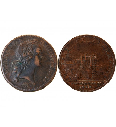 TRESOR ROYAL, LOUIS XV - JETON Cuivre 1750