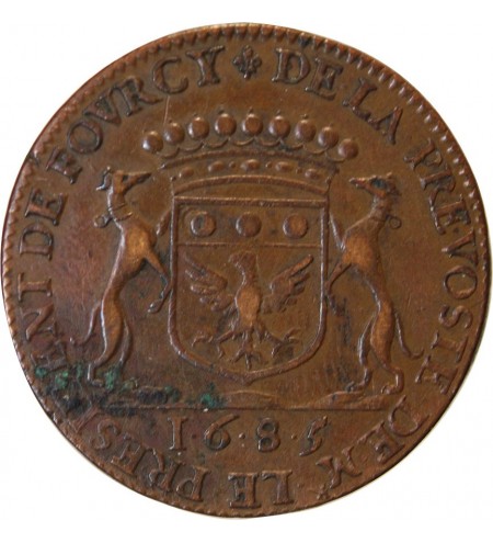 ILE DE FRANCE, Henri de Fourcy, prévôt des marchands - JETON 1685 