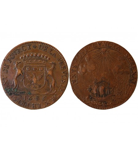ILE DE FRANCE, Henri de Fourcy, prévôt des marchands - JETON 1685 