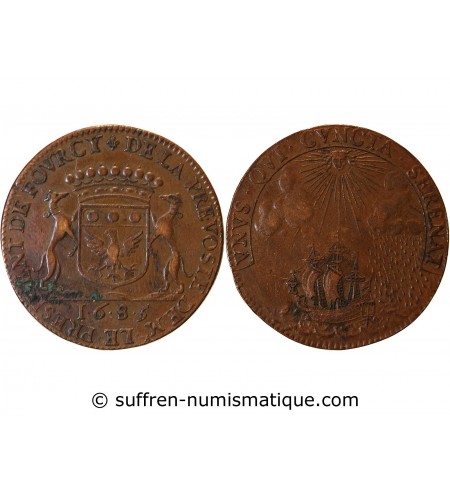 ILE DE FRANCE, Henri de Fourcy, prévôt des marchands - JETON 1685 