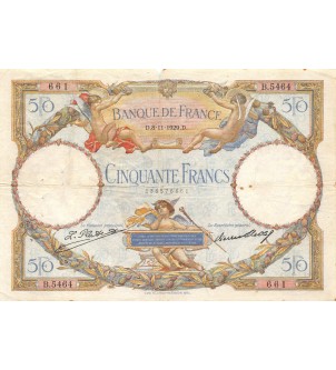 FRANCE, 50 FRANCS Luc Olivier Merson LOM 08.11.1929 2