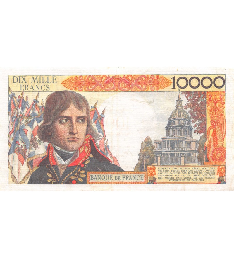 FRANCE, BONAPARTE, 100 NF / 10000 FRANCS 30.10.1958