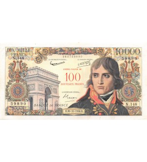 FRANCE, BONAPARTE, 100 NF / 10000 FRANCS 30.10.1958 2
