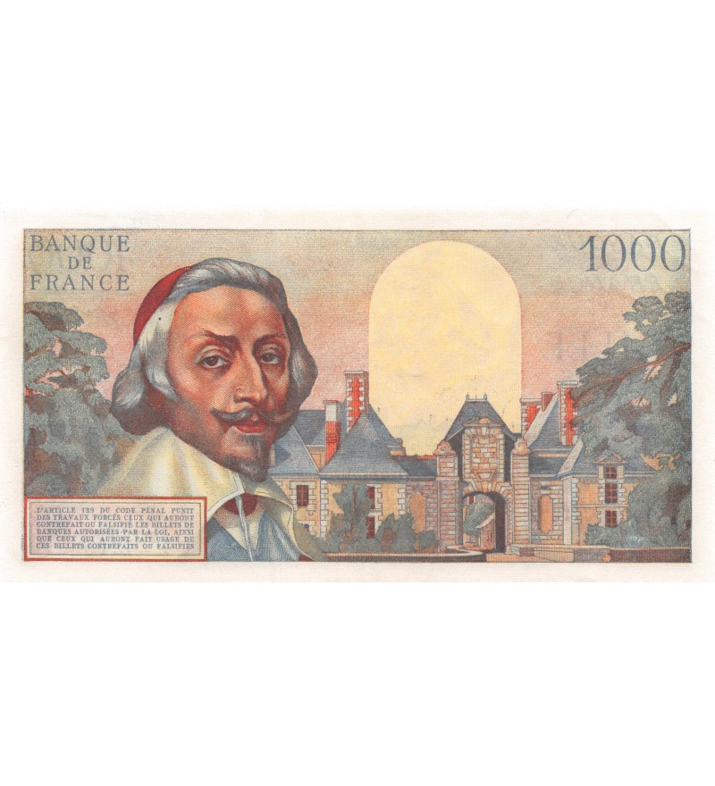 FRANCE, RICHELIEU, 1000 FRANCS 01.10.1953