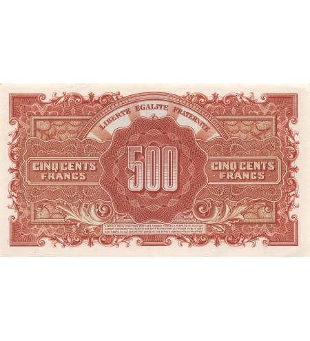 BILLET DU TRESOR, 500 FRANCS MARIANNE 1945 Série M